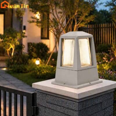 Đèn trụ cổng vuông trang trí sân vườn cổng tường rào Led 12W E27 220V DT32 Ngân Tin