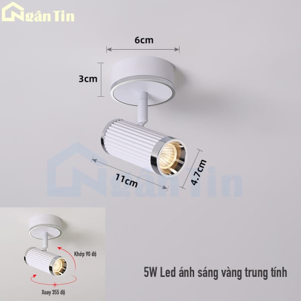 den led soi guong soi tranh trang tri phong ngu phong khach 220v rt9118t1 ngan tin 8