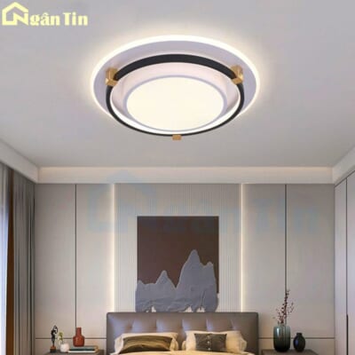 Đèn Mâm LED Ốp Trần Tròn Hiện Đại Trang Trí Sảnh Phòng Khách Led 3 Màu 220V OT181T Ngân Tin