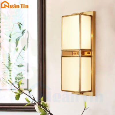 Đèn ốp tường đồng treo tường gắn tường trang trí phòng khách phòng ngủ E14 220V VD686B Ngân Tin