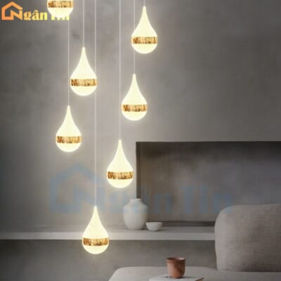 Đèn thả trần giọt nước trang trí quầy bar phòng ngủ Led ánh sáng vàng THD04 Ngân Tin