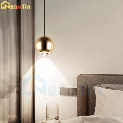 Đèn thả trần hình cầu trang trí quầy bar phòng ngủ Led ánh sáng vàng THD8170 Ngân Tin