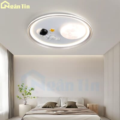 Đèn Mâm LED Ốp Trần Tròn Hiện Đại Trang Trí Phòng Ngủ Led 3 Màu 220V MO9102 Ngân Tin