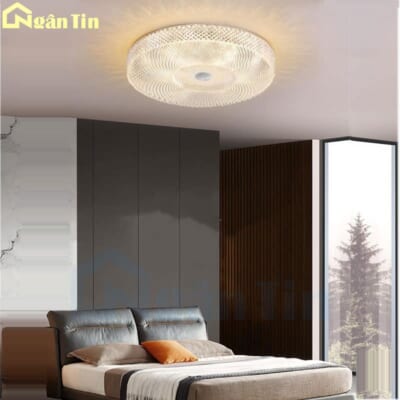 Đèn Mâm LED Ốp Trần Tròn Hiện Đại Trang Trí Phòng Ngủ Led 3 Màu 220V OP1265 Ngân Tin