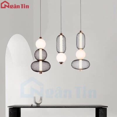 Đèn thả trần trang trí phòng khách bàn ăn sảnh Led ánh sáng vàng 220V TH0803 Ngân Tin