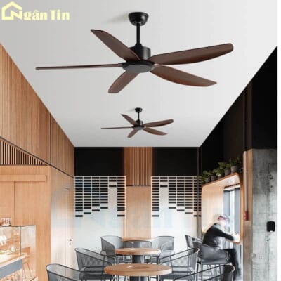 Quạt Trần 5 Cánh Giả Gỗ Trang Trí Phòng Ngủ Phòng Khách VF421 Ngân Tin