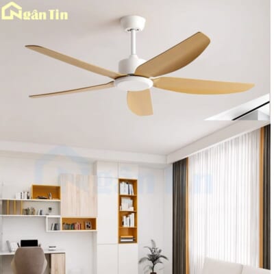 Quạt Trần 5 Cánh Giả Gỗ Trang Trí Phòng Ngủ Phòng Khách VF422 Ngân Tin
