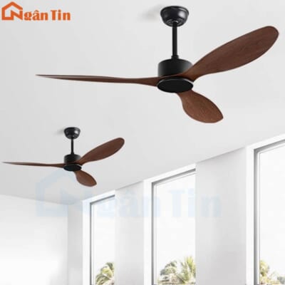 Quạt Trần 3 Cánh Đúc ABS Trang Trí Phòng Ngủ Phòng Khách VF400N Ngân Tin