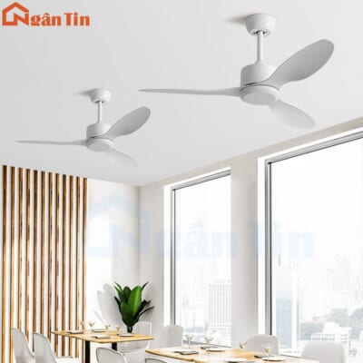 Quạt Trần 3 Cánh Đúc ABS Trang Trí Phòng Ngủ Phòng Khách VF400T Ngân Tin