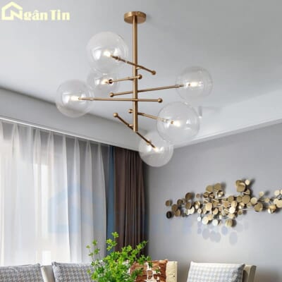 Đèn trần 6 bóng trang trí bàn ăn quầy bar phòng khách phòng ngủ 220V TTK17T6 Ngân Tin