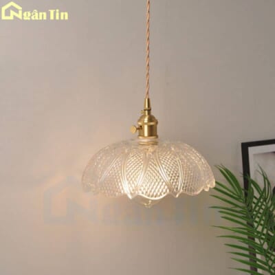 Đèn thả trần thủy tinh trang trí bàn ăn quầy bar phòng ngủ E27 220V THCN268 Ngân Tin
