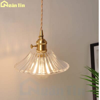 Đèn thả trần thủy tinh trang trí bàn ăn quầy bar phòng ngủ E27 220V THCN269 Ngân Tin