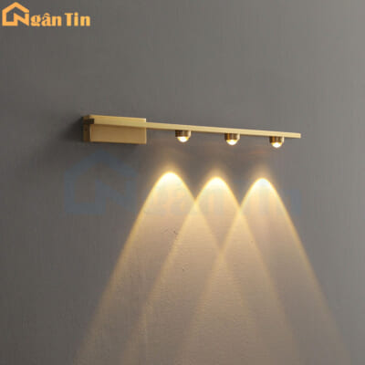 Đèn rọi 3 bóng gắn tường soi tranh soi gương trang trí phòng ngủ phòng khách 220V GT414 Ngân Tin