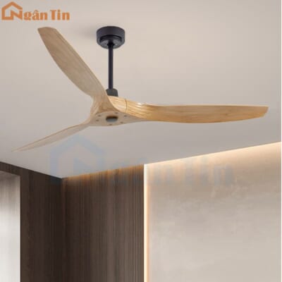 Quạt Trần 3 Cánh Gỗ Tự Nhiên Trang Trí Sảnh Phòng Khách Phòng Ngủ QT51 Ngân Tin