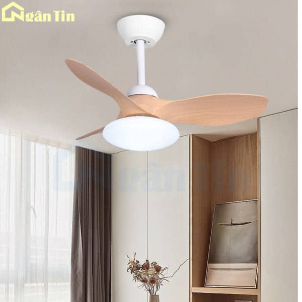 quat tran 3 canh gia go den led trang tri phong ngu vifa424 ngan tin 2