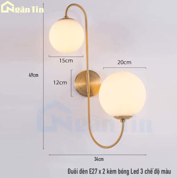 den treo tuong gan tuong cau thang phong khach led 3 mau gt3025 ngan tin 3
