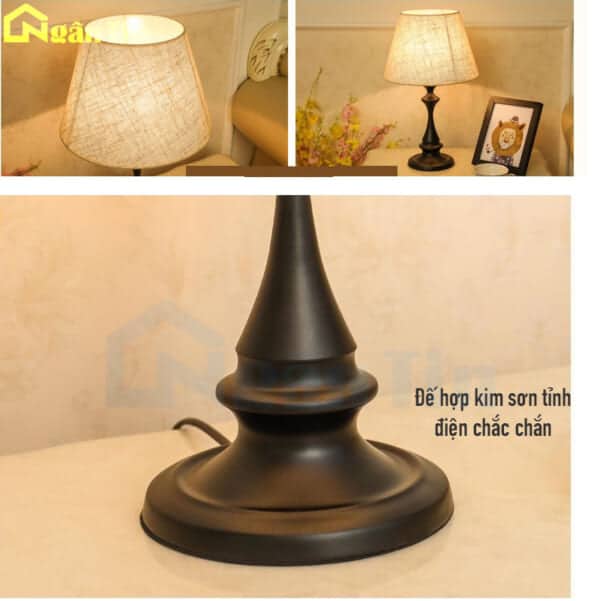 Đèn ngủ để bàn phòng ngủ trang trí phòng khách bàn làm việc E27 220V DB376 Ngân Tin - Image 7