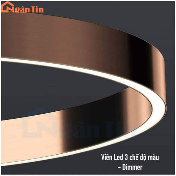 Đèn thả trần phòng khách 3 vòng Led 50-60-80 trang trí sảnh bàn ăn dimmer Led 3 chế độ màu THD7258T3 Ngân Tin - Image 12