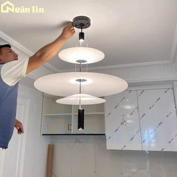 Đèn thả trần cánh diều trang trí sảnh bàn ăn quầy bar Led 3 chế độ màu 220V TTK145 Ngân Tin - Image 12