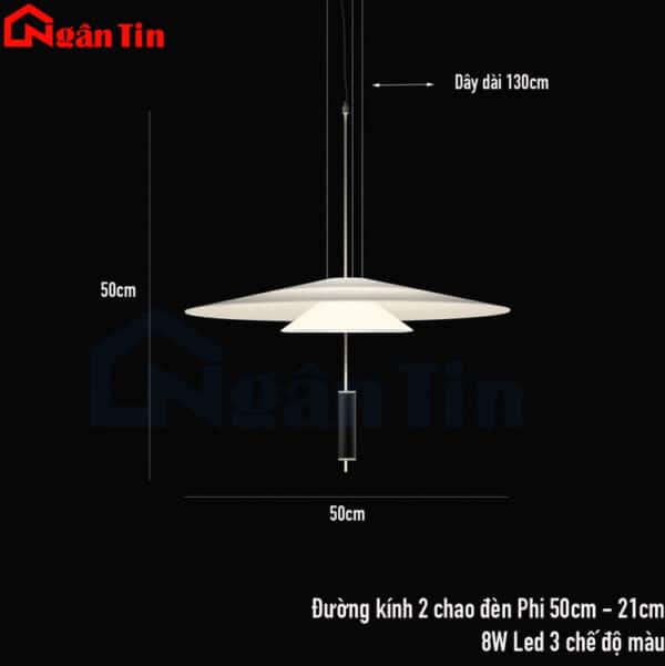 Đèn thả trần cánh diều trang trí sảnh bàn ăn quầy bar Led 3 chế độ màu 220V TTK145 Ngân Tin - Image 2