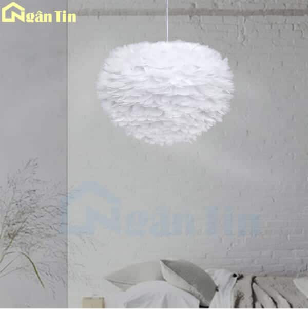 Đèn thả trần lông vũ trang trí phòng khách phòng ngủ bàn ăn E27 220V TTK75 Ngân Tin - Image 3