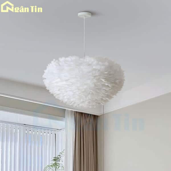 Đèn thả trần lông vũ trang trí phòng khách phòng ngủ bàn ăn E27 220V TTK75 Ngân Tin - Image 7