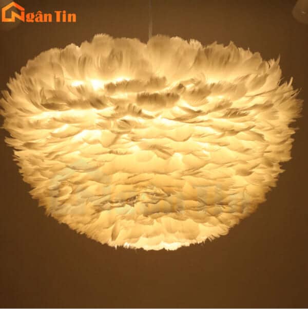 Đèn thả trần lông vũ trang trí phòng khách phòng ngủ bàn ăn E27 220V TTK75 Ngân Tin - Image 10
