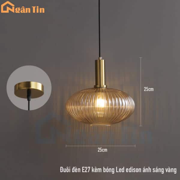 Đèn trần thả bàn ăn trang trí phòng khách phòng ngủ quầy bar E27 220V TT52 Ngân Tin - Image 4