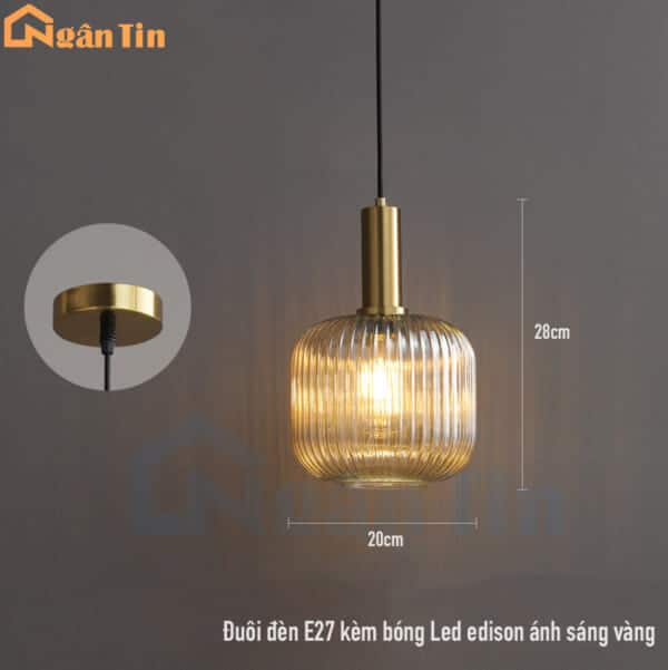 Đèn trần thả bàn ăn trang trí phòng khách phòng ngủ quầy bar E27 220V TT52 Ngân Tin - Image 2