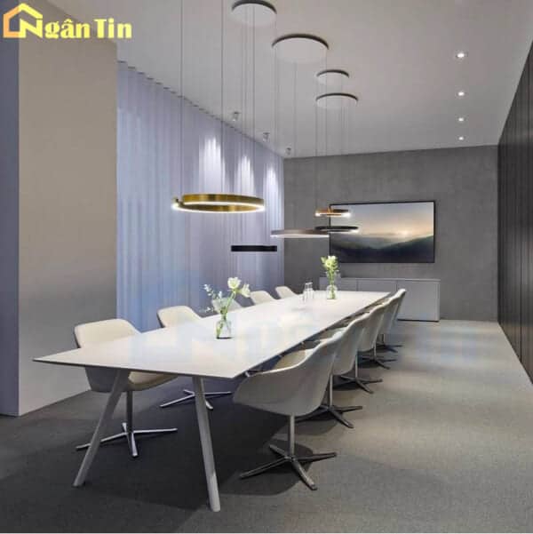 Đèn thả trần tăng giảm ánh sáng trang trí sảnh phòng khách phòng ngủ bàn ăn Led 3 màu 220V THD7070 Ngân Tin - Image 7
