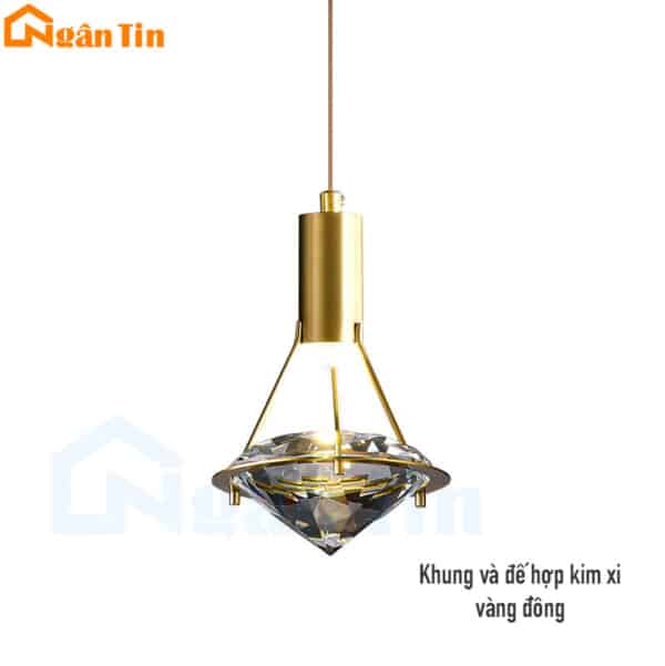 Đèn thả trần kim cương trang trí quầy bar phòng ngủ Led 3 chế độ màu 220V TTK123A Ngân Tin - Image 8