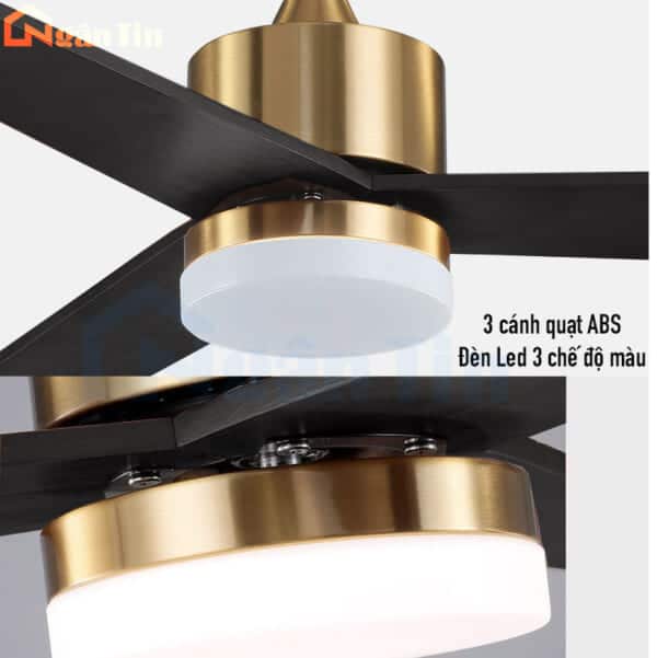 Quạt Trần 3 Cánh Đèn Led Trang Trí Bàn Ăn Phòng Ngủ Phòng Khách VF431 Ngân Tin - Image 10