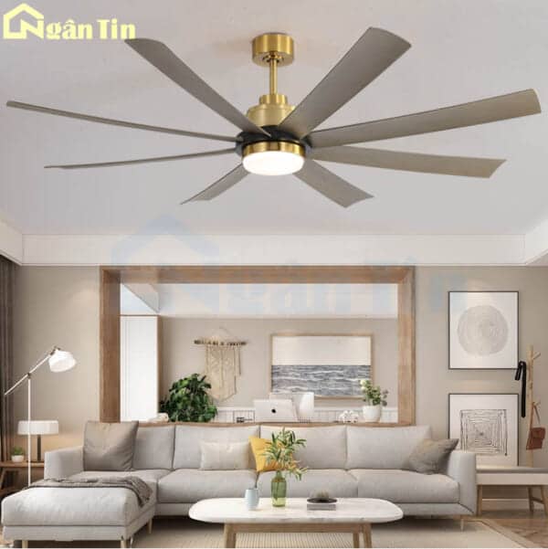 Quạt Trần 8 Cánh Đèn Led Trang Trí Sảnh Phòng Ngủ Phòng Khách VF435 Ngân Tin - Image 7