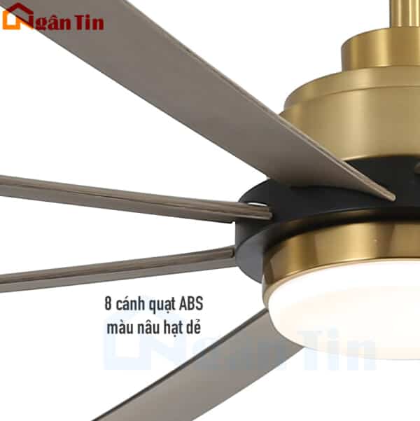 Quạt Trần 8 Cánh Đèn Led Trang Trí Sảnh Phòng Ngủ Phòng Khách VF435 Ngân Tin - Image 9