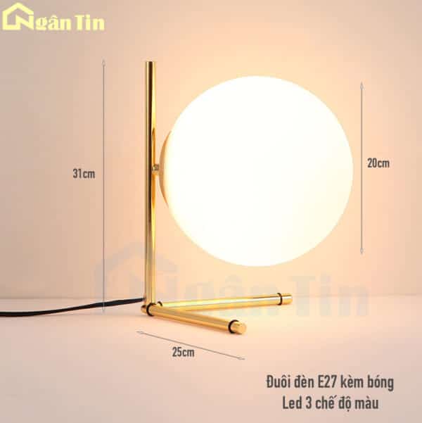 Đèn để bàn phòng ngủ trang trí phòng khách bàn làm việc E27 220V DBK02B Ngân Tin - Image 2