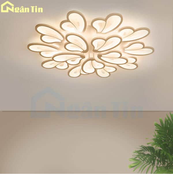 Đèn Mâm Ốp Trần 15 Cánh Bướm Trang Trí Phòng Khách Phòng Ngủ Bàn ăn Led 3 Chế Độ Màu OT8063T15 Ngân Tin (kèm remote) - Image 3