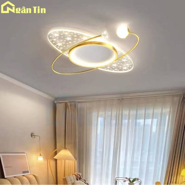 Đèn Mâm Ốp Trần Phòng Ngủ Hiện Đại Trang Trí Bàn Ăn Phòng Khách Led 3 Màu 220V OTA7X5 Ngân Tin - Image 7