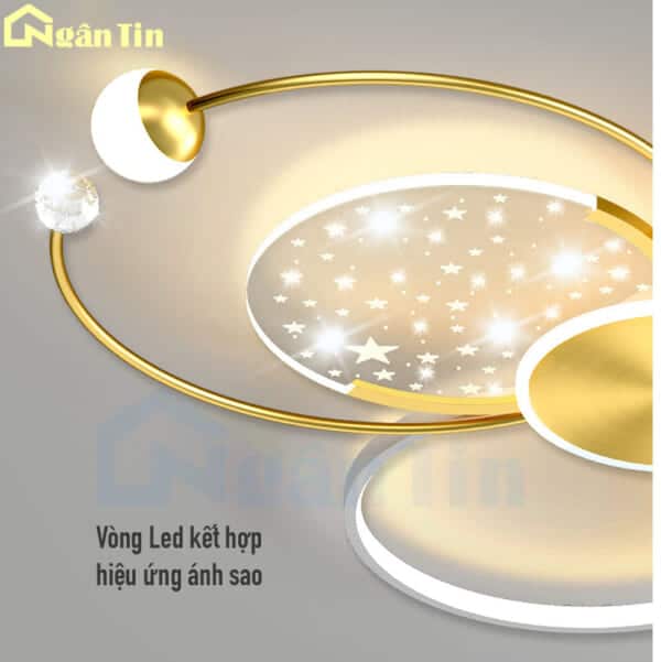 Đèn Mâm Ốp Trần Phòng Khách Hiện Đại Trang Trí Sảnh Phòng Ngủ Led 3 Màu 220V OTA7X6V Ngân Tin - Image 11