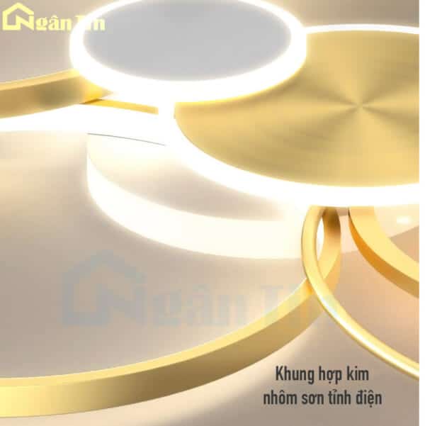 Đèn Mâm Ốp Trần Phòng Khách Hiện Đại Trang Trí Sảnh Phòng Ngủ Led 3 Màu 220V OTA7X6V Ngân Tin - Image 12