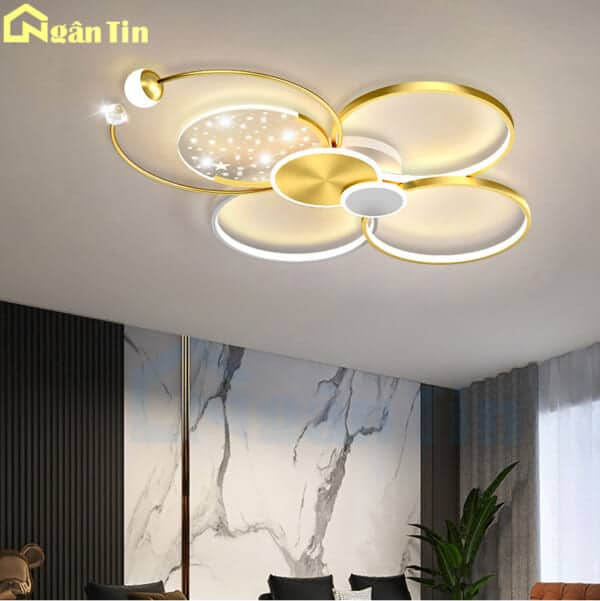 Đèn Mâm Ốp Trần Phòng Khách Hiện Đại Trang Trí Sảnh Phòng Ngủ Led 3 Màu 220V OTA7X6V Ngân Tin - Image 3