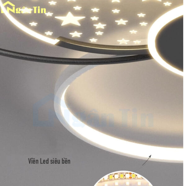 Đèn Mâm Ốp Trần Phòng Khách Hiện Đại Trang Trí Sảnh Phòng Ngủ Led 3 Màu 220V OTA7X6D Ngân Tin - Image 10