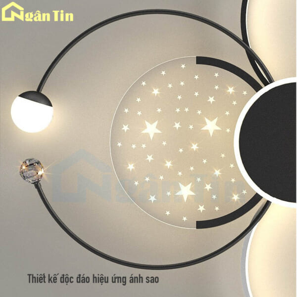 Đèn Mâm Ốp Trần Phòng Khách Hiện Đại Trang Trí Sảnh Phòng Ngủ Led 3 Màu 220V OTA7X6D Ngân Tin - Image 9