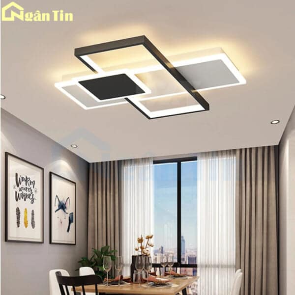 Đèn Mâm Ốp Trần Phòng Ngủ Hiện Đại Trang Trí Bàn Ăn Phòng Khách Led 3 Màu 220V OTD55T50 Ngân Tin - Image 3