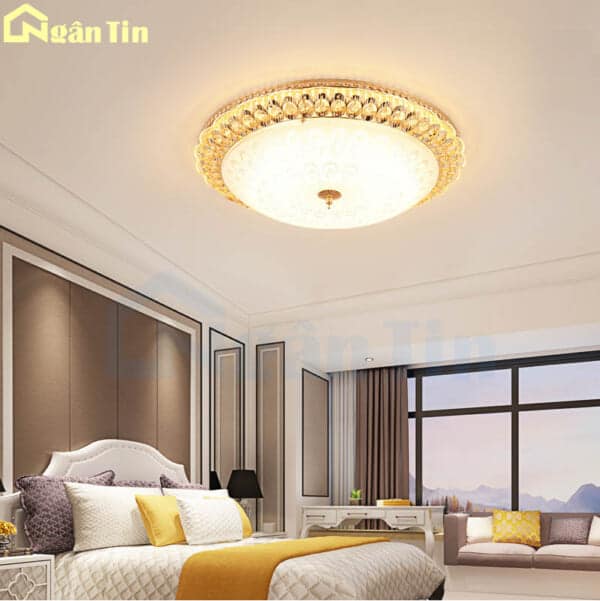 Đèn Mâm Ốp Trần Cổ Điển Trang Trí Phòng Ngủ Phòng Khách Led 3 Màu 220V OPLH69 Ngân Tin - Image 4
