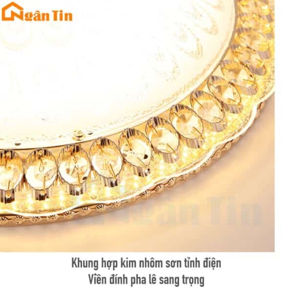 Đèn Mâm Ốp Trần Cổ Điển Trang Trí Phòng Ngủ Phòng Khách Led 3 Màu 220V OPLH69 Ngân Tin - Image 9