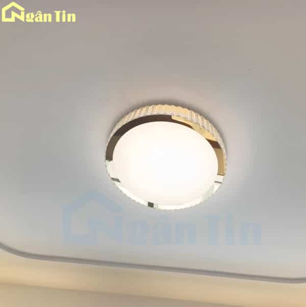 Đèn Mâm Ốp Trần Pha lê Tròn Trang Trí Phòng Ngủ Phòng Khách Led 3 Màu 220V OT16T Ngân Tin - Image 9