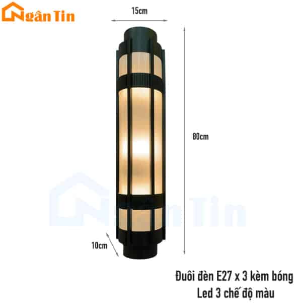 Đèn ốp tường treo tường gắn tường trang trí cổng ngoài trời hành lang E27 220V VNT6803 Ngân Tin - Image 2