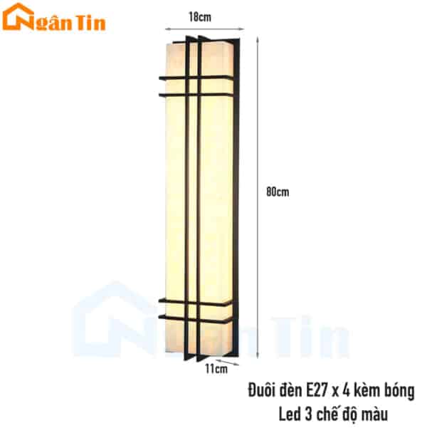 Đèn ốp tường treo tường gắn tường trang trí cổng ngoài trời hành lang E27 220V VNT6980 Ngân Tin - Image 2