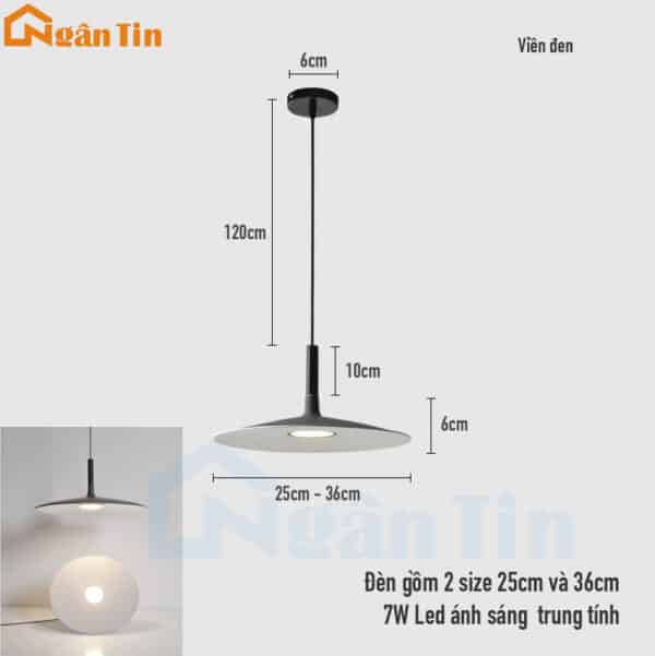 Đèn trần thả trang trí phòng khách phòng ngủ bàn ăn quầy bar Led 4000K 220V TCF84 Ngân Tin - Image 3