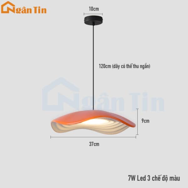 Đèn thả trần trang trí phòng khách phòng ngủ bàn ăn quầy bar Led 3 màu 220V THD82 Ngân Tin - Image 4